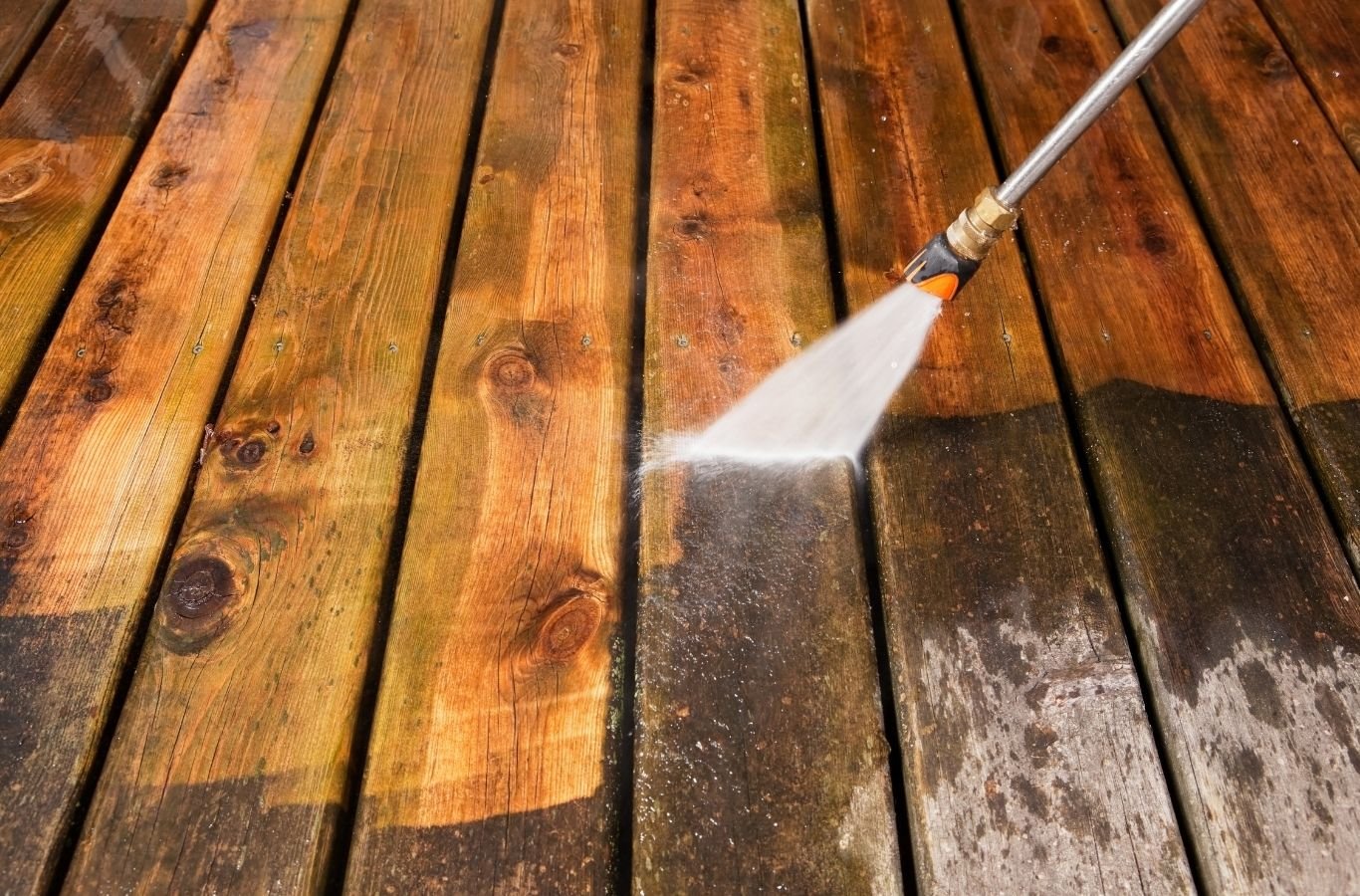 A Refresh Power Washing expert handling Deck Cleaning in Bethlehem, PA, showing why the company is the trusted choice in the area. Deck Cleaning near me.
